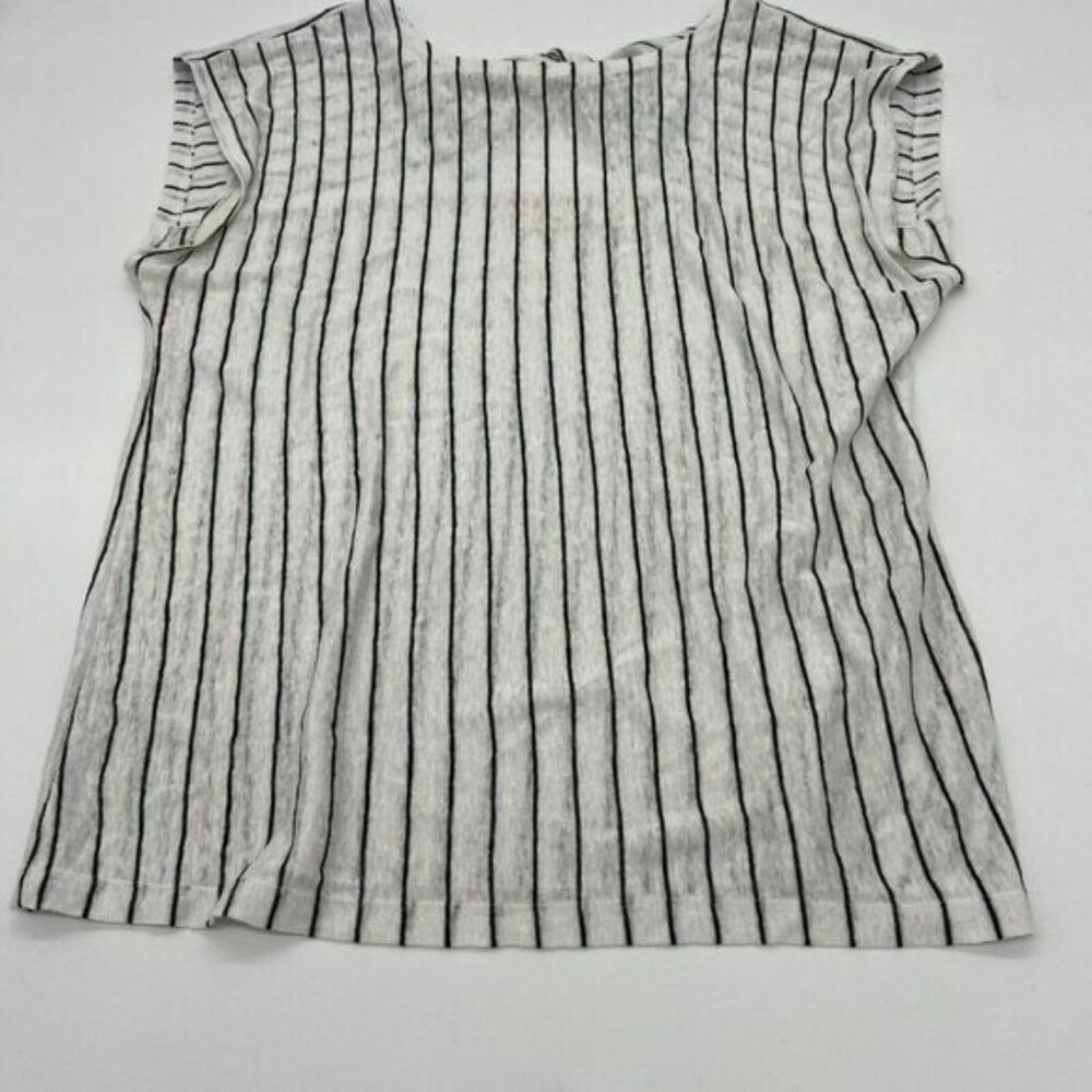 Christian Siriano Striped Linen Top Knot Detail Size Medium
